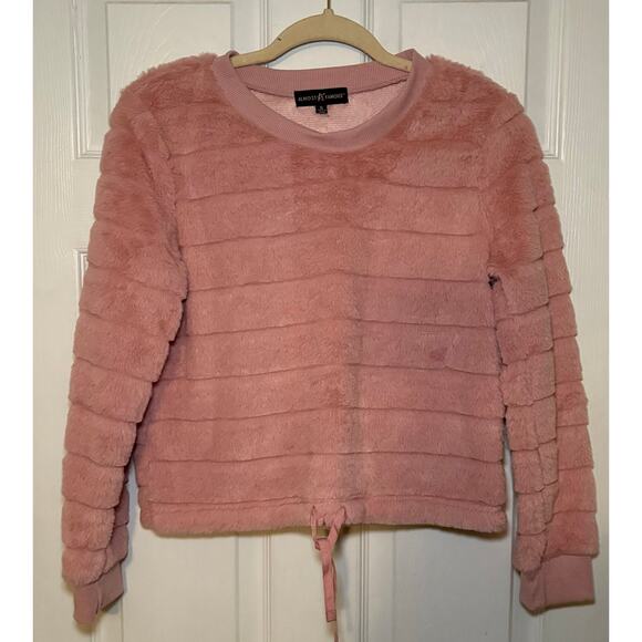 Almost Famous Tops - Almost Famous pink soft pullover sweatshirt size small